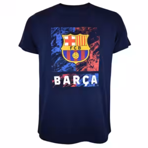 Barcelona FC Тениска синя  цветна емблема