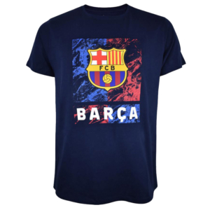 Barcelona FC Тениска синя  цветна емблема