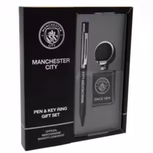 Manchester City Луксозен комплект Ключодържател и химикалка