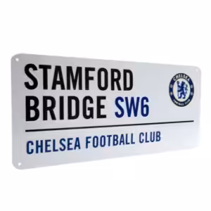 Chelsea FC Метална табела бяла