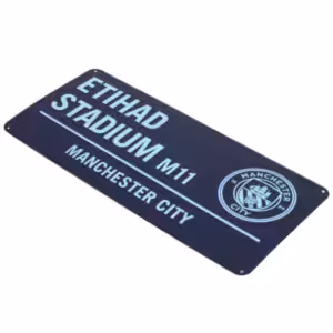 Manchester City Метална табела тъмносиня