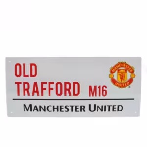 Manchester United Метална табела -бяла